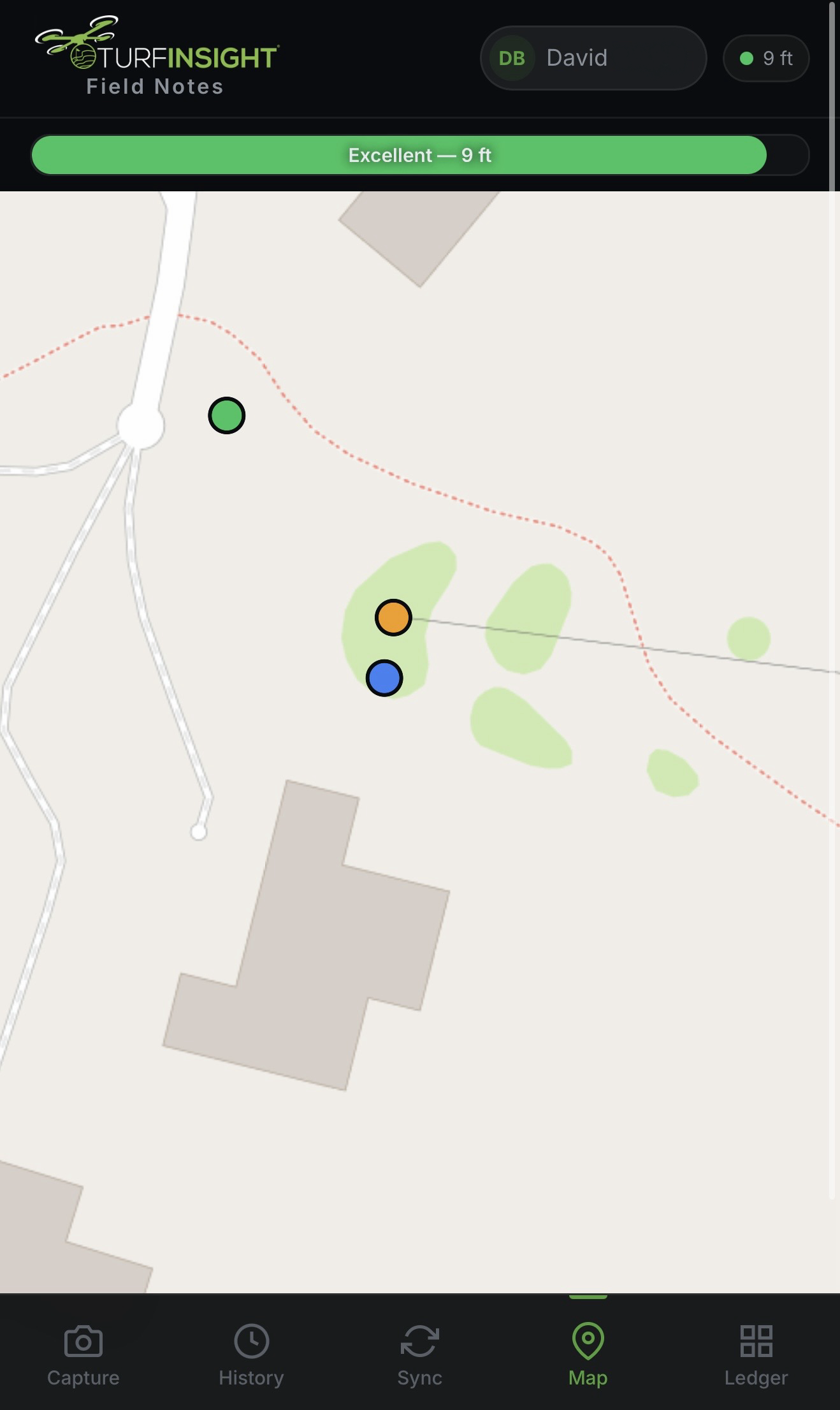 Map view with observations